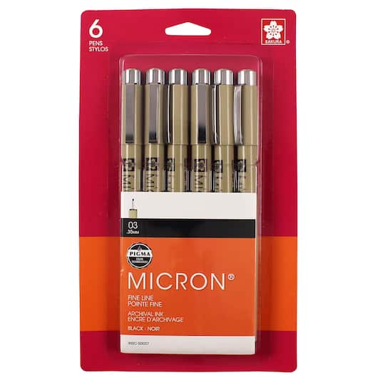 Pigma® Micron® Black Fine Line Ink Pens
